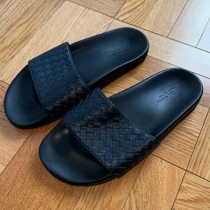 Bottega Veneta Navy Sandals Slides Size 42